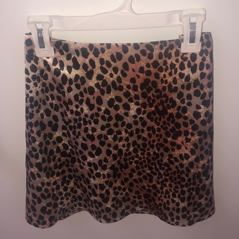 Cheetah print mini skirt
